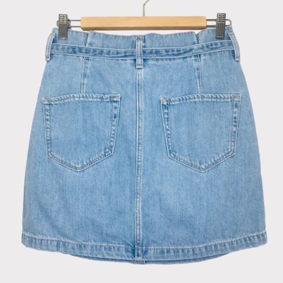 HOLLISTER Ultra High Rise Tie Waist Denim Skirt Size 28 - Picture 4 of 12